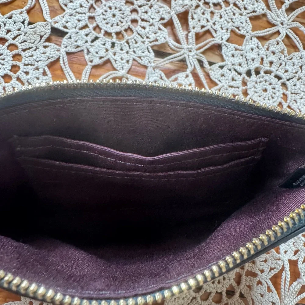 Coach Wristlet Emerald Green‎ Leather Sz 4